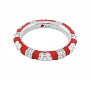 Red Daisy Love Stackable Ring